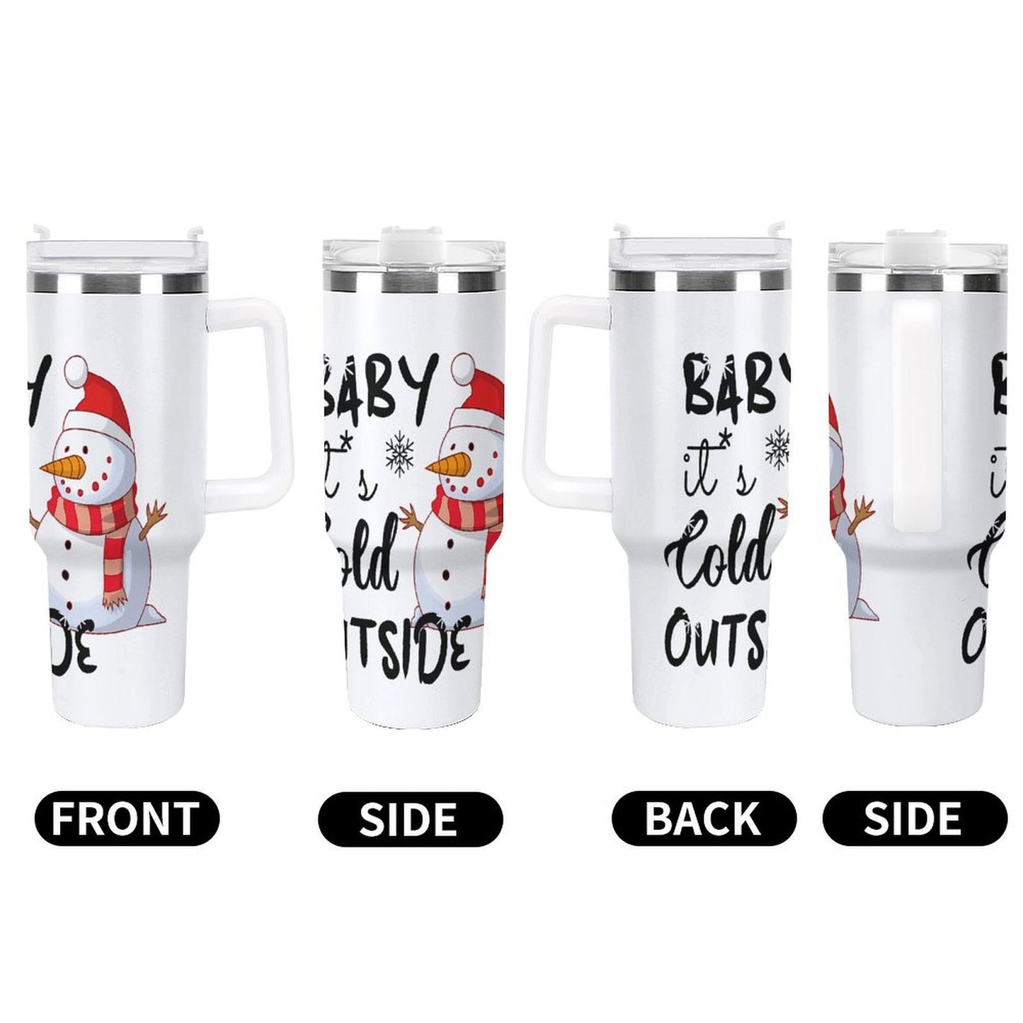 POD US Local 40 oz Large Capacity Car Cup Snowman Christmas