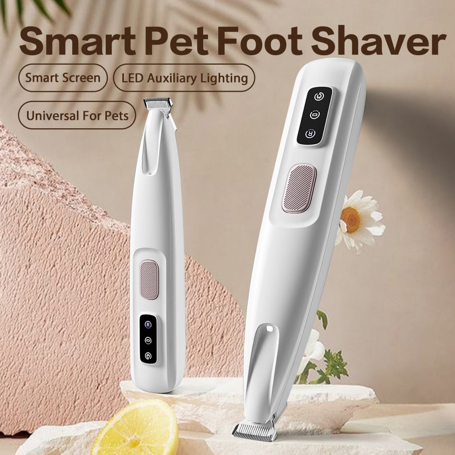 US Local 2025 New Pet Paw Trimmer 1Pack,Rechargeable Quiet Hair Trimmer For Pets,Professional Pet Grooming Kit - Cordless Waterproof Clippers With LED For Precision Trimming,Ideal For Home Grooming Pet Hair