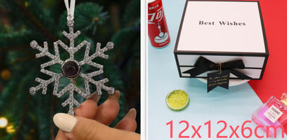 Thanksgiving Christmas Gift Snowflake Projection Necklace