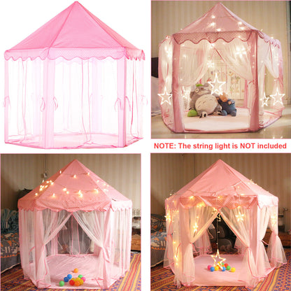 US Local 1Pc Kids Play Tents Princess For Girls Princess Castle Children Playhouse Indoor Outdoor Use With Carry Case