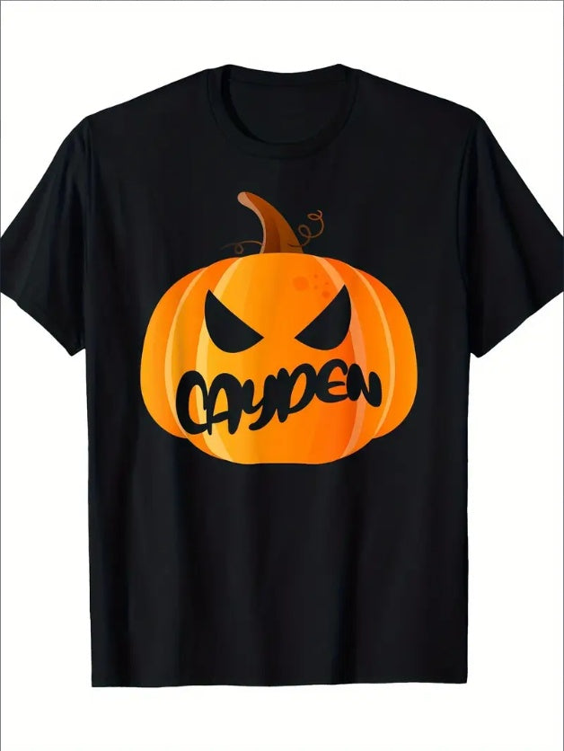 Cayden, Pumpkin Halloween T-shirt