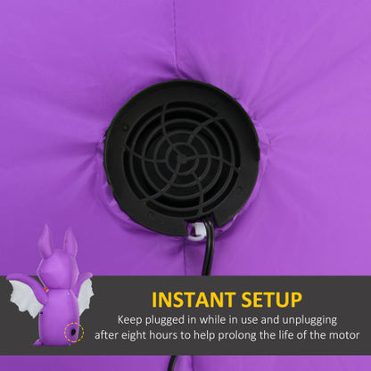 US Local Outsunny 6ft Inflatable Halloween Decoration Bat, Blow Up Outdoor LED Yard Display, Waterproof