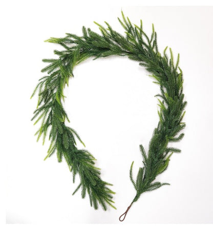 Christmas Decoration Soft Rubber Pine And Cypress Rattan Door Hanging