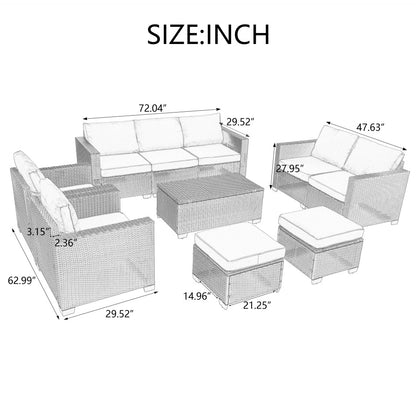US Local 10 Piece Patio Furniture Set