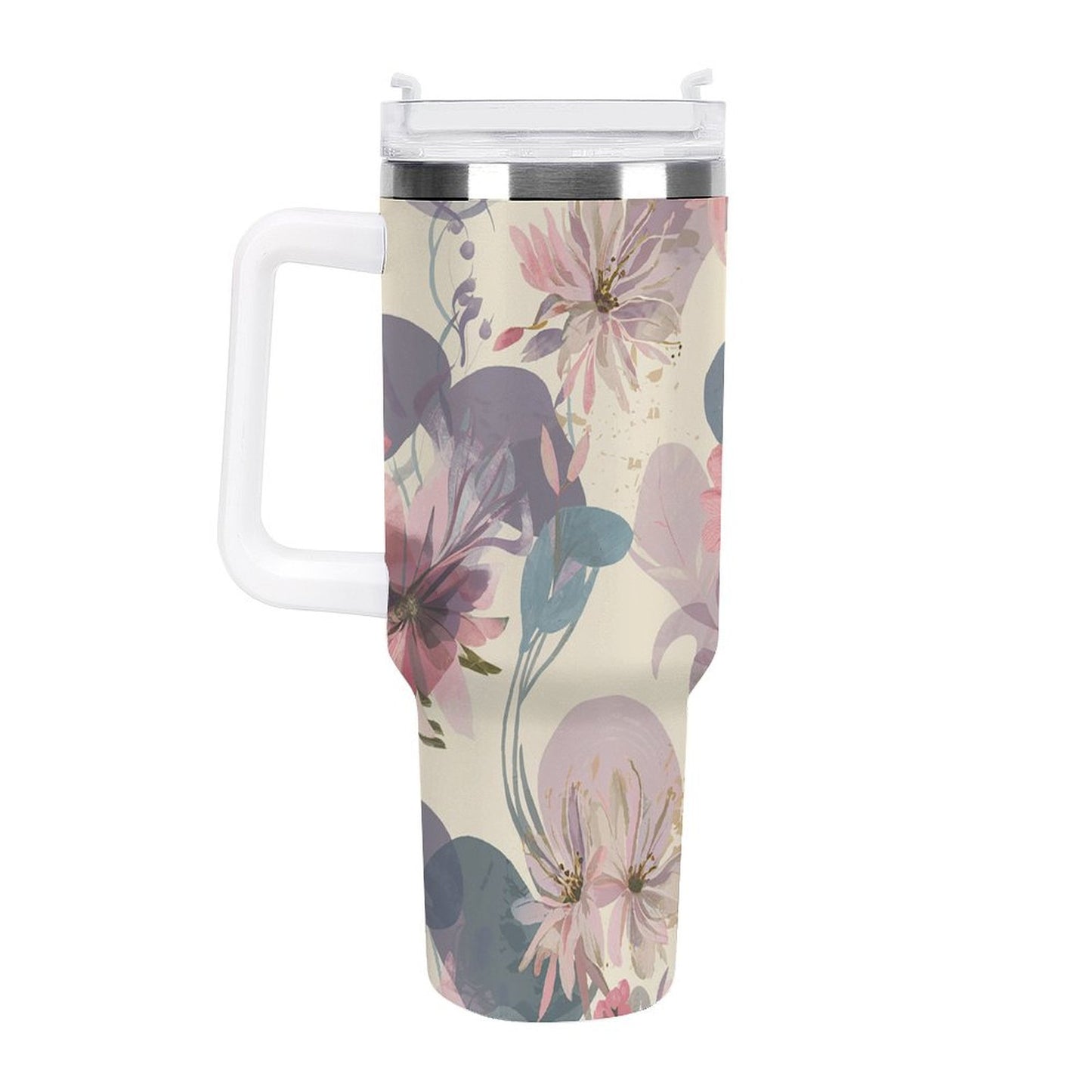 PHDT00237 POD US Local Tumbler 40 oz Large Capacity Car Cup Butterflies, Flowers, Seeds