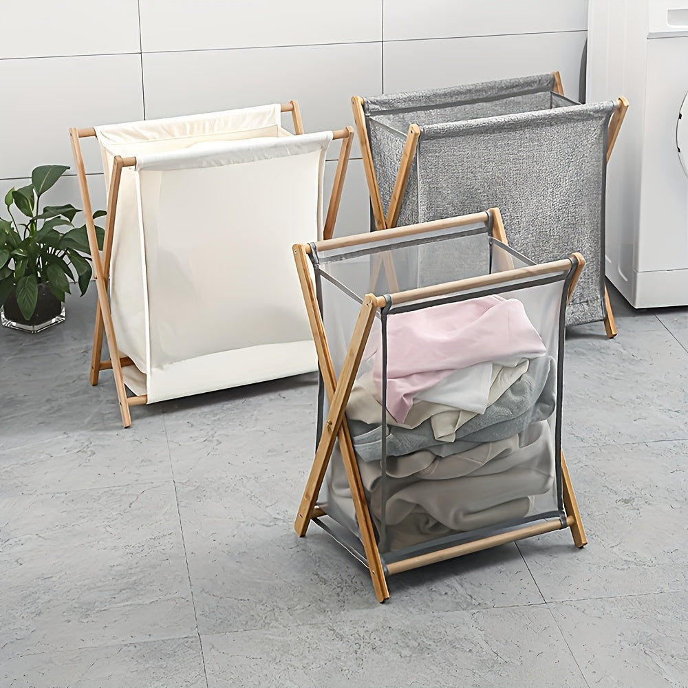 US Local Collapsible Laundry Basket - Large-capacity Dirty Clothes Storage Multi-functional Fabric Basket, Suitable For Bathrooms Or Bedrooms