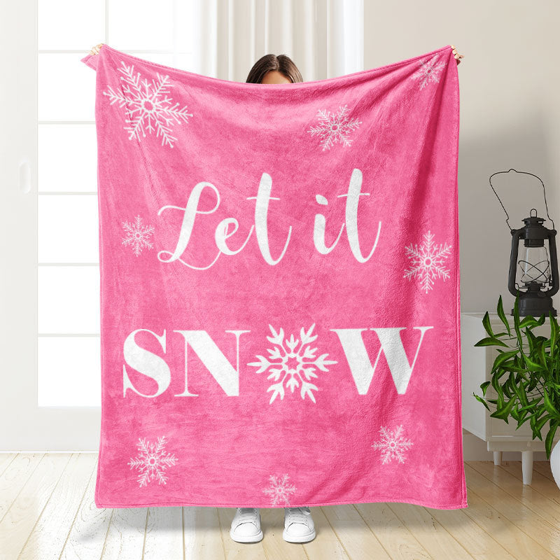 Christmas Thickening Print Flannel Blanket