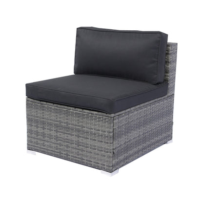 US Local 7-Piece Patio Set W Retractable Canopy  Wicker Rattan Sectional Sofa