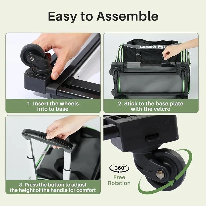 US Local Expandable, Foldable, Portable Pet Carrier With Wheels And Six Sides For Cats And Small Dogs.