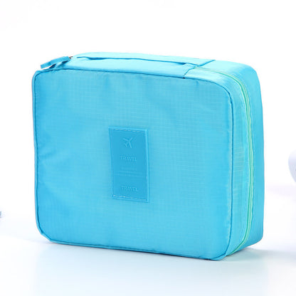 US Local Portable Cosmetic Bag Waterproof Divider Multi-grid Pockets Toiletry Bags Travel Storage Handbags Women Make Up Bag
