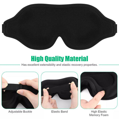 US Local 3D Travel Silk Eye Mask Sleeping Soft Padded Shade Cover Rest Relax Blindfold Men Women Night Sleeping Mask Cover Eye