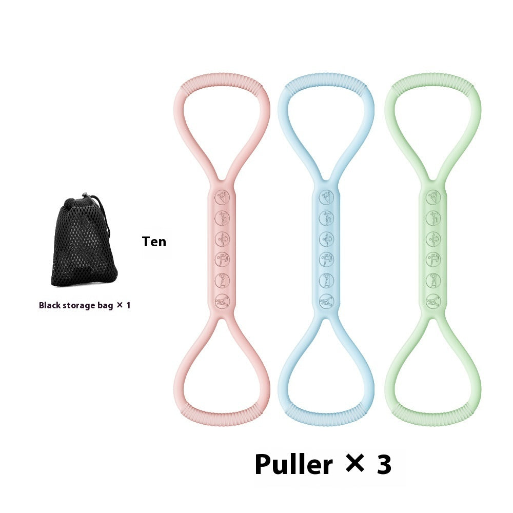 US Local Eight-character Chest Expander Open Back Fitness Women's Stretch Strap Elastic Band