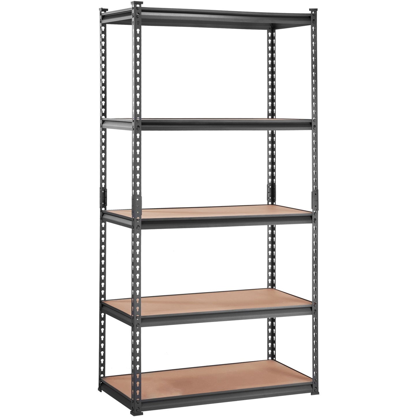 US Local VEVOR Storage Shelving Unit, 5-Tier Adjustable, 2000 Lbs Capacity, Heavy Duty Garage Shelves Metal Organizer Utility Rack, Black,  For Kitchen Pantry Basement Bathroom Laundry