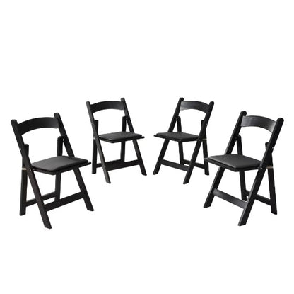 US Local Set Of 4 Upholstered Folding Chairs