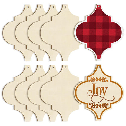 Wooden Craftwork Thanksgiving Snowflake Love Heart Big Pumpkin With Hole Handmade Pendant