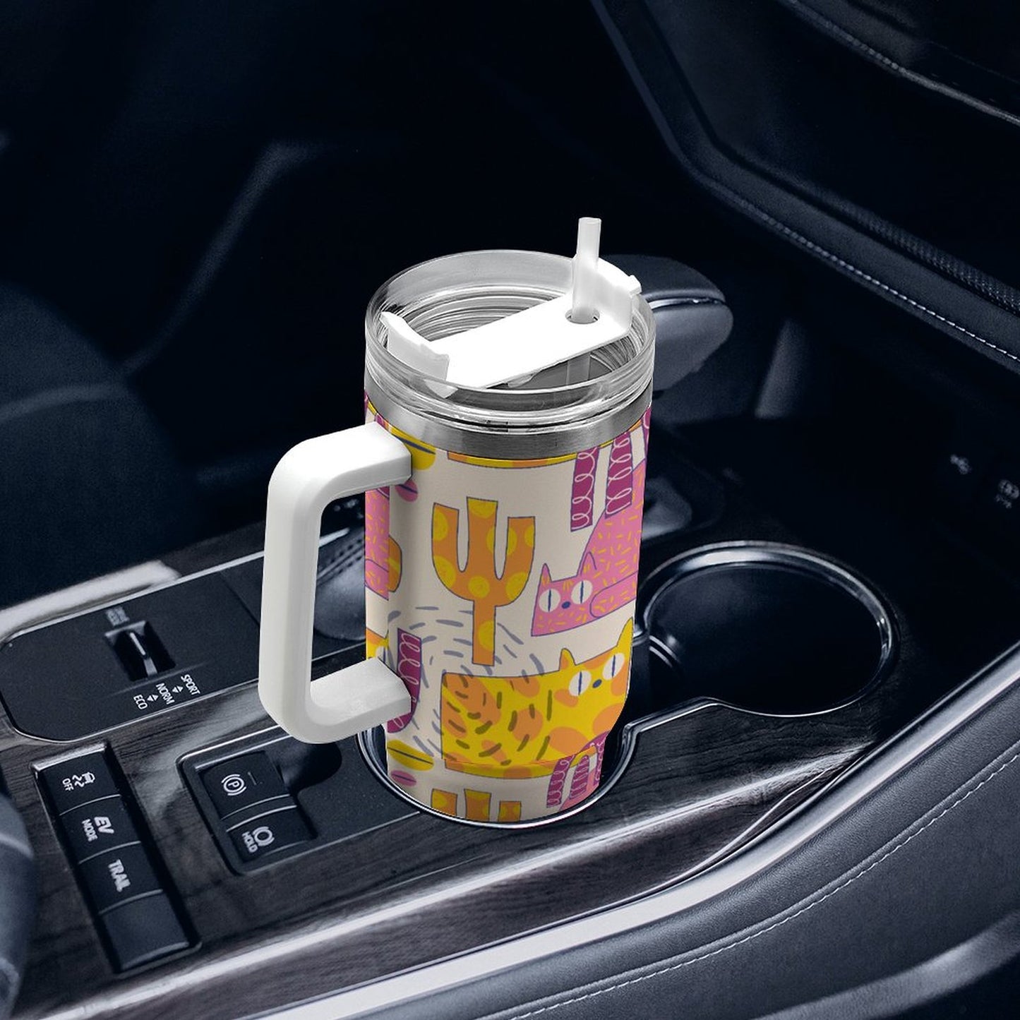 PHDT00248 POD US Local Tumbler 40 oz Large Capacity Car Cup Cat