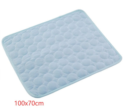 US Local Pet Dog Cat Ice Silk Cold Nest Pad For Cooling In Summer