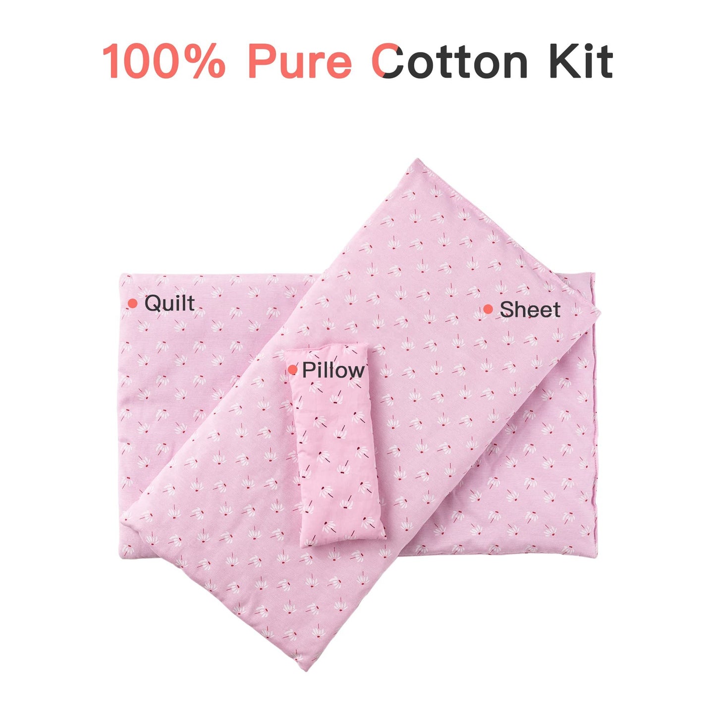 US Local ROBOTIME Wooden Doll Cradle Rocking Baby Doll Crib Reversible Doll Bed For Dolls Girl,Fits Dolls Up To 18 Inches