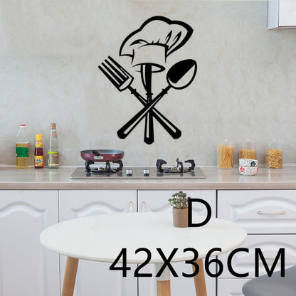 US Local English Proverbs Wall Stickers Kitchen Knife And Fork Creative Stickers