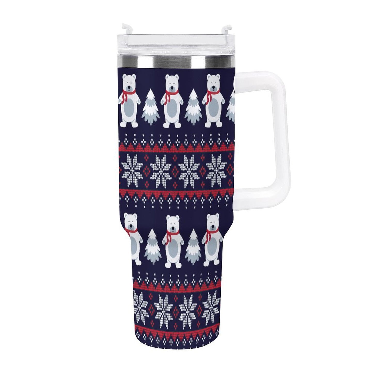 PHDT00185 POD US Local Tumbler 40 oz Large Capacity Car Cup Christmas Bear
