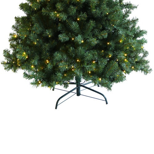 US Local Pre-Installed Illuminated Christmas Tree 6 Foot Faux Hinged Christmas Tree With Foldable Stand