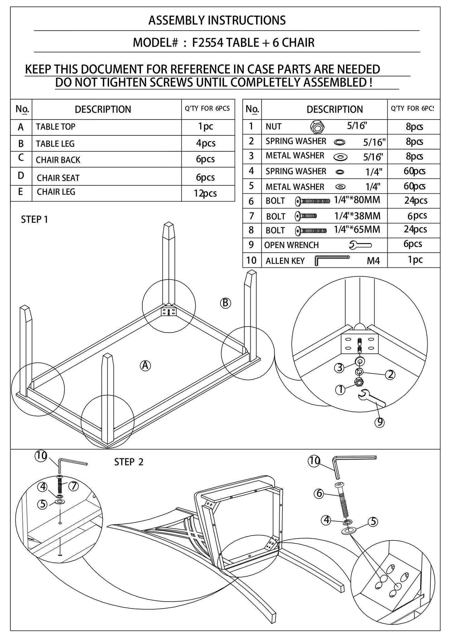 US Local 7pcs Dining Set Dining Table 6 Side Chairs Clean Espresso Finish Cushion Seats X Design Back Chairs