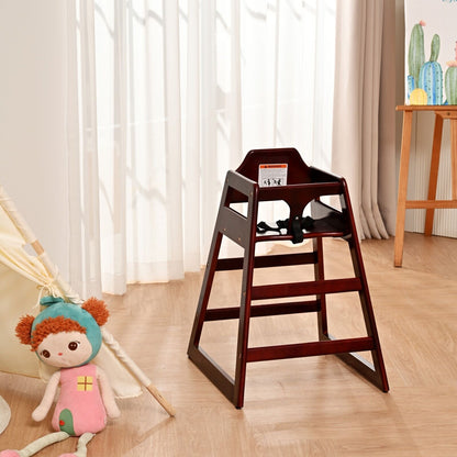 US Local Wooden Double Solid Wood Feeding, Eat & Grow Portable High, Easy To Clean Baby Booster Chair In Maho