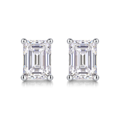 Sink Into Luxury Fashion Diamond Earrings Studs Set With Mosan Diamond Silver Ornaments
