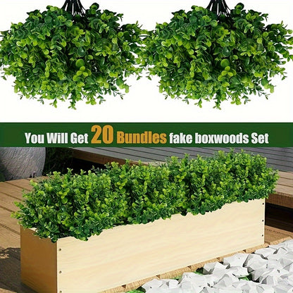 US Local Set Of 20 UV-resistant Bionic Eucalyptus, Suitable For Indoor And Outdoor Decoration-perfect For Weddings, Homes, Gardens, And Offices