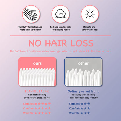 US Local Flannel Fuzzy Blanket Long Eyelashes 150X200cm