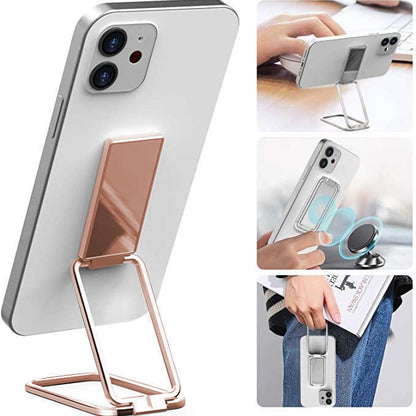 US Local Foldable Mobile Phone Holder Ring Buckle Retractable Desktop CellPhone Stand Car Magnetic Bracket Office Accessories