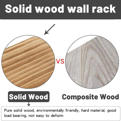 US Local 3 Pcs Wood Floating Shelves