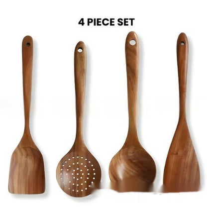 5-Piece Wooden Spatula And Soup Tableware Wooden Kitchenware Set