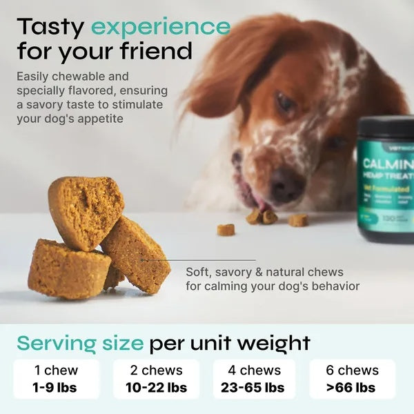 US Local Hemp Calming Chews for Dogs – Duck Flavor Anxiety Relief Treats with Hemp Seed Oil | Helps with Stress, Separation Anxiety & Storm Fear