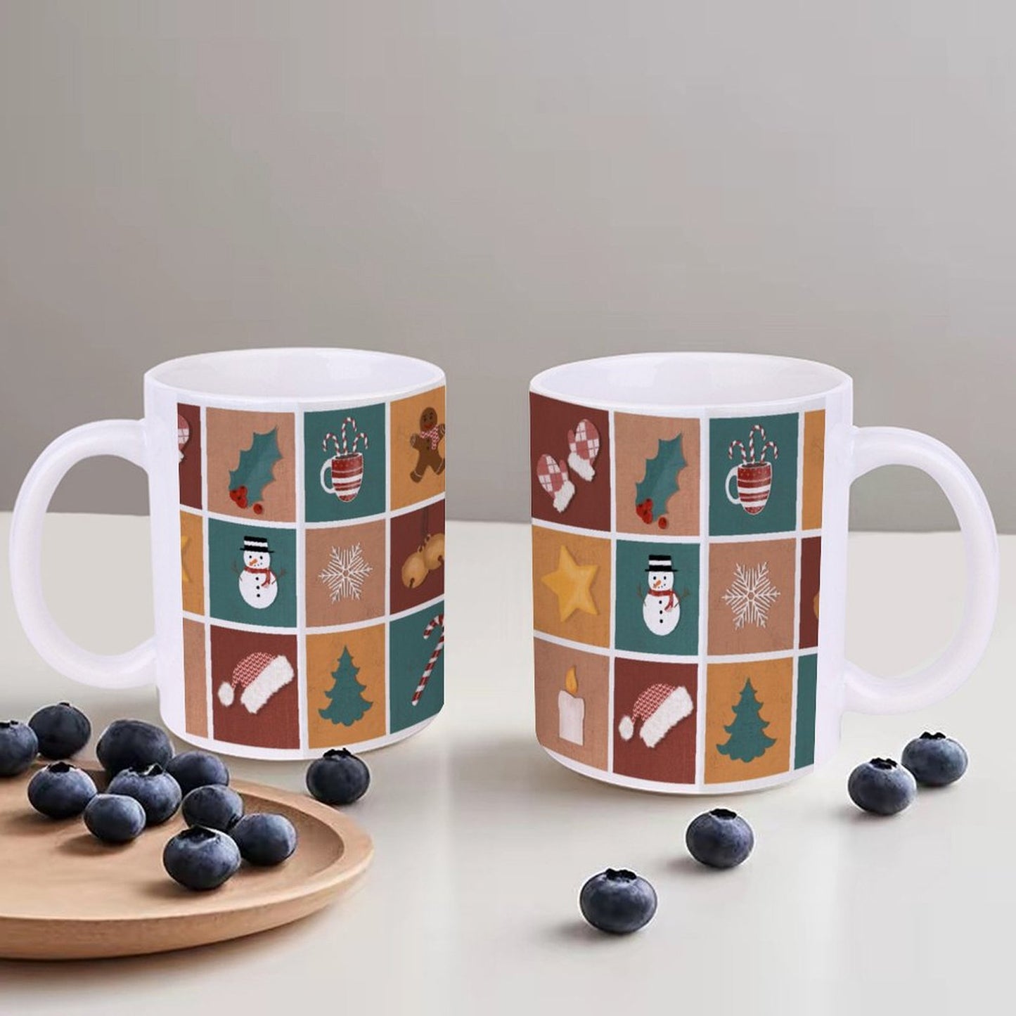 POD US Local White mug with full print, Christmas Retro 0046