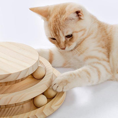 US Local Indoor Cat Soft Scratching Board And Interactive Ball Track Toy Cat Rest And Grooming Supplies