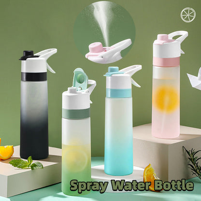 US Local Spray Water Bottle For Girls Outdoor Sport Fitness Water Cup Large Capacity Spray Bottle Drinkware Travel Bottles Kitchen Gadgets