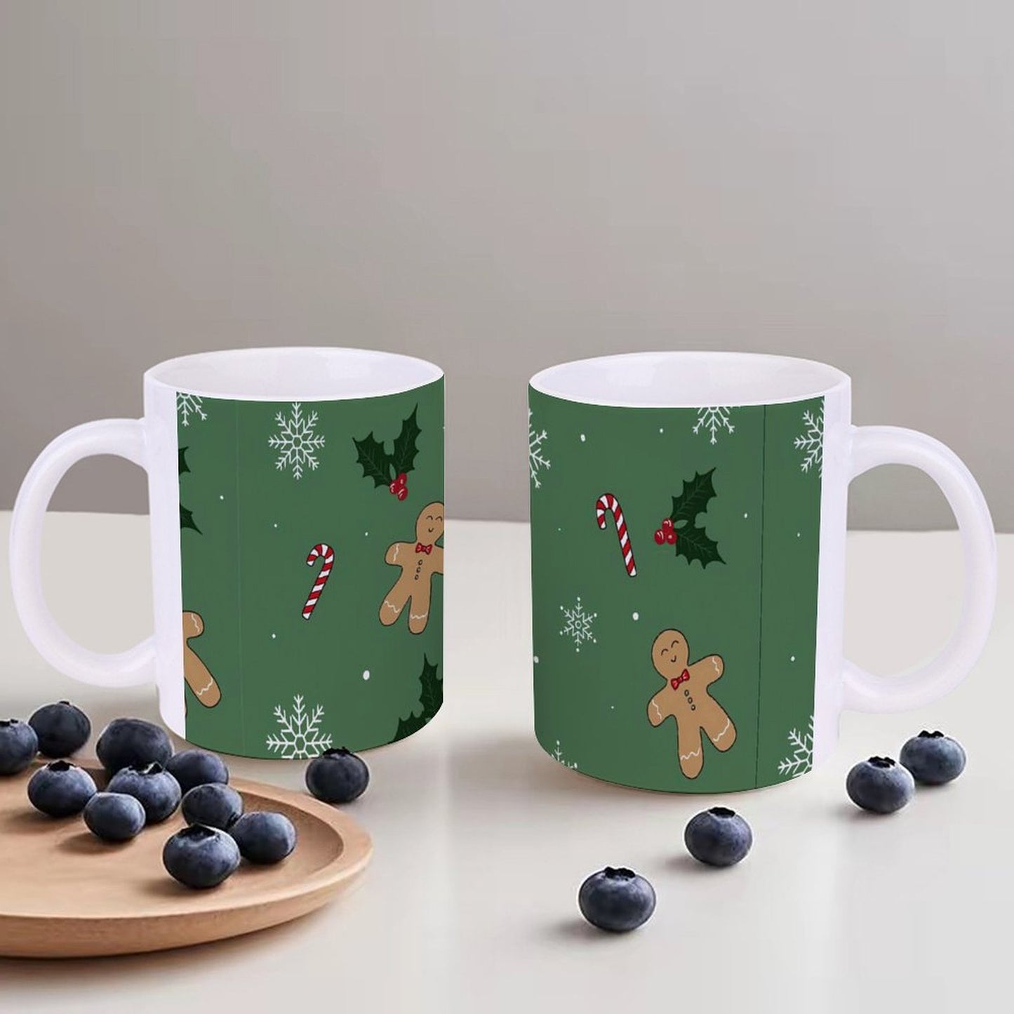POD US Local White mug with full print, Christmas Biscuit 0097