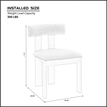 US Local Set Of 2 Wooden Dining Chairs