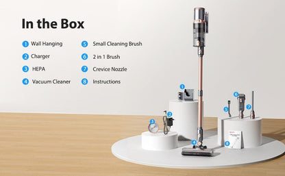 US Local 45KPa Strong Suction Power Wireless LED Touch Display 60 Minutes Of Battery Life Home Lightweight Handheld Pet Hair Vacuum Cleaner