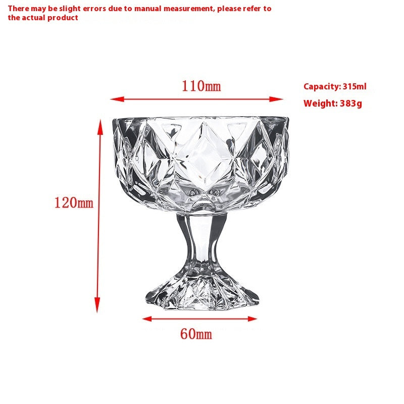 Fine Rod Champagne Drink SUNFLOWER Ice Cream High Leg Thin Wall Red Wine Cup