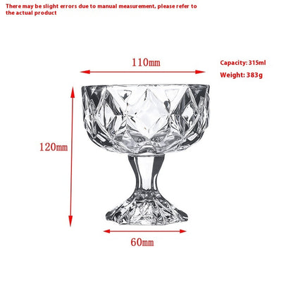 Fine Rod Champagne Drink SUNFLOWER Ice Cream High Leg Thin Wall Red Wine Cup