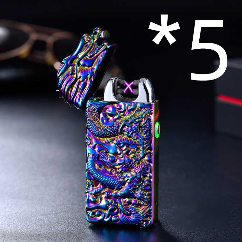 Rechargeable lighter creative metal windproof cigarette lighter