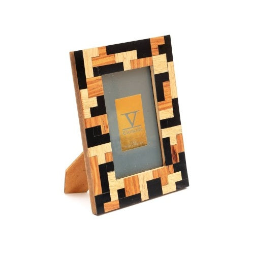 US Local Black Resin With Sheesham & Mango Wood Photo Frame Picture Frame