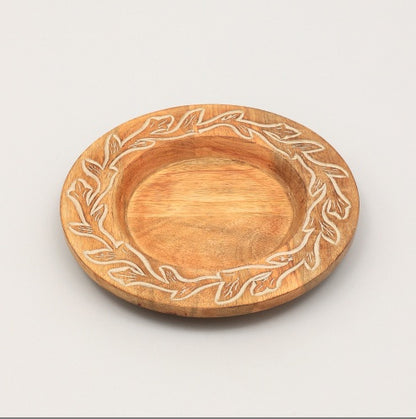 US Local Handcrafted 13 Wood Charger Plate   Wooden Dinning Placemat Artisan Wood Tableware