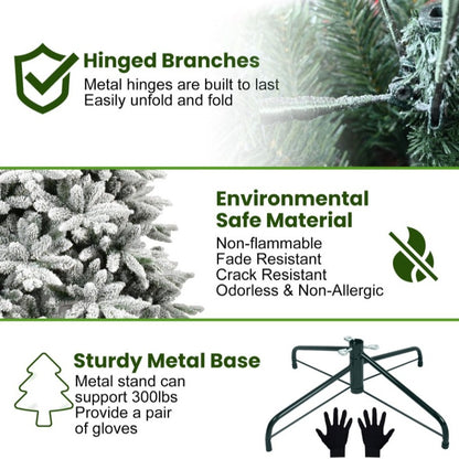 US Local White Christmas Treemixed Flocked Tree