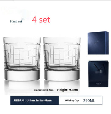 Handmade Whiskey Shot Glass Imported Liquor Glass Set Gift Box