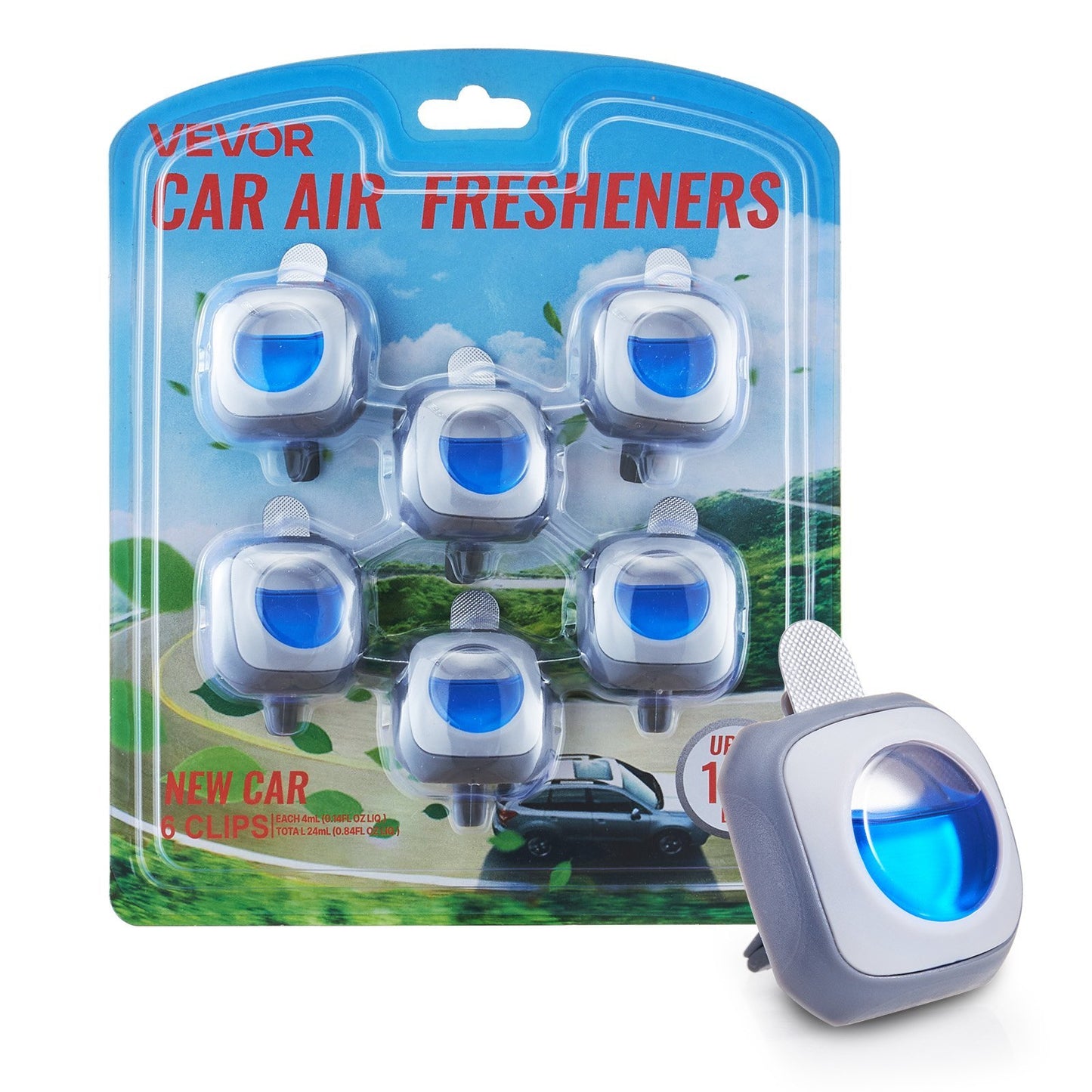 US Local Car Air Freshener 6-Pack New Car Scent Vent Clip 4ml Each Vent Air Fresheners