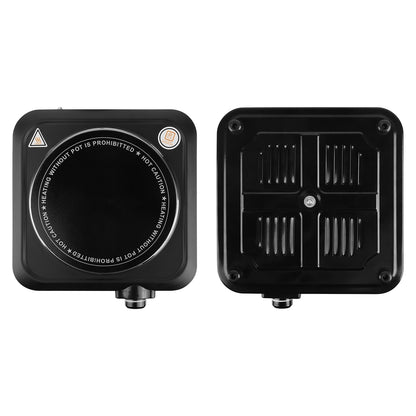 US Local 1Pc 1200W Electric Infrared Single Burner Portable Heating Hot Plate Stove Countertop RV Hotplate With 7.5in Glass Cooktop Stepless Temperature Adjustments For Home RV Camp