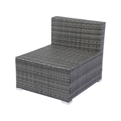 US Local 7-Piece Patio Set W Retractable Canopy  Wicker Rattan Sectional Sofa